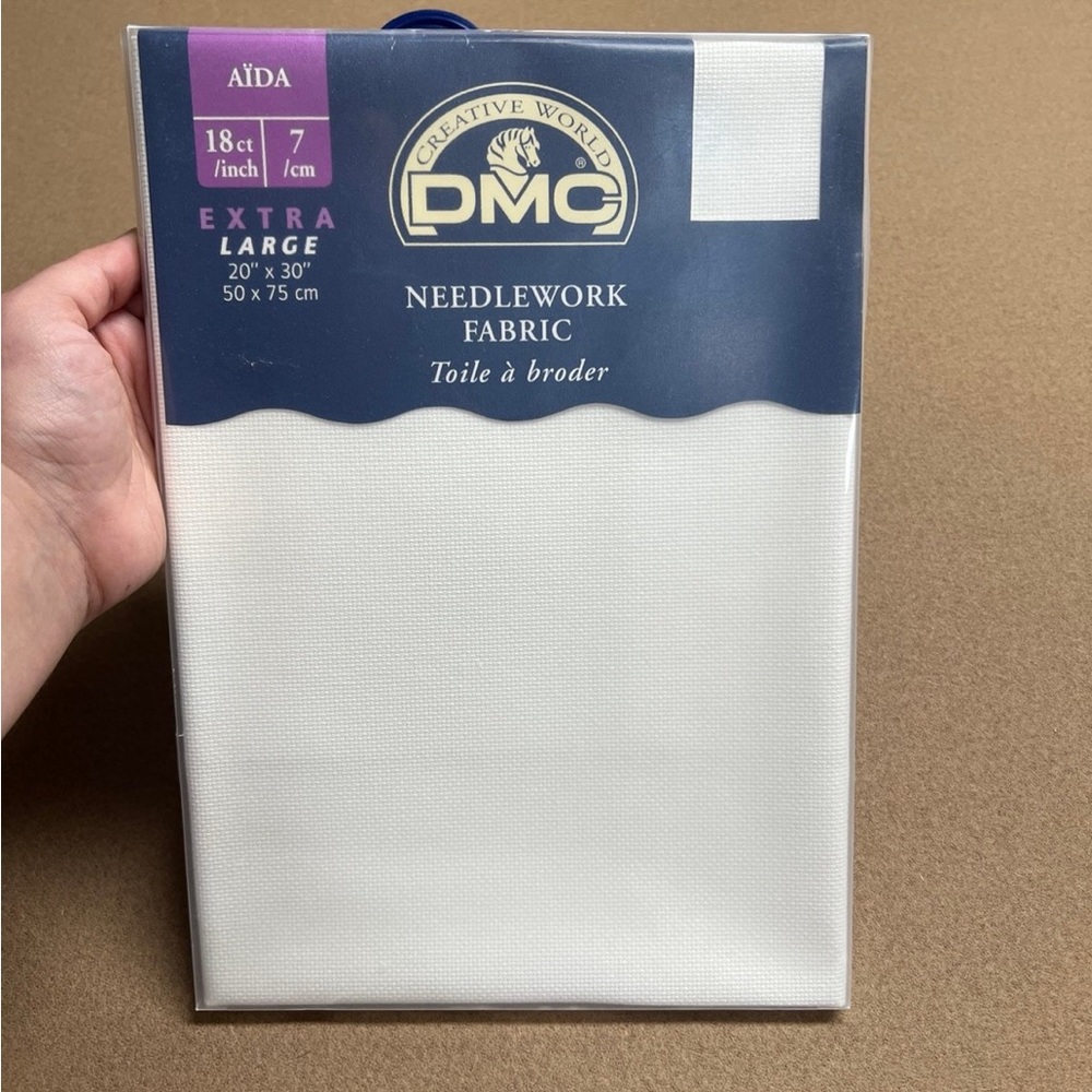 DMC Needlework Fabric 18 Count 20x30 Extra Large White